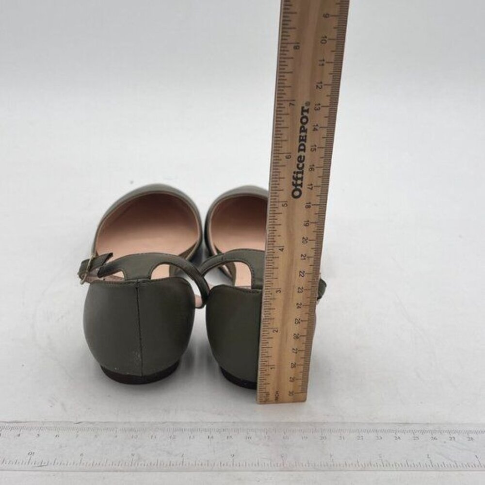 YDN Olive Ankle Strap D'Orsay Pointed Toe Ballet Flats Slip-on Walking Shoes - Picture 4 of 9
